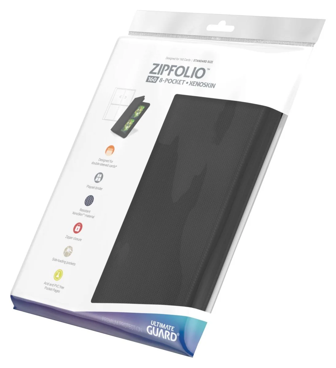 Ultimate Guard Zipfolio 160 8-Pocket Xenoskin - Black - Image 7