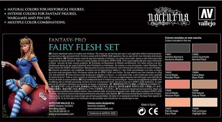 Vallejo Fantasy Pro Fairy Flesh Set (x8) - Image 2