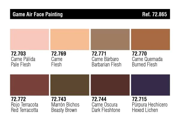 Vallejo Game Air - Face Painting Set (x8) - Image 2