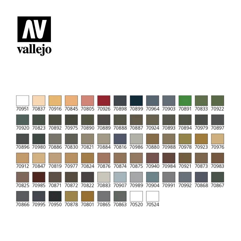 Vallejo Model Color Military Range Box Set (72 colours + 3 brushes + carry case) - Image 2
