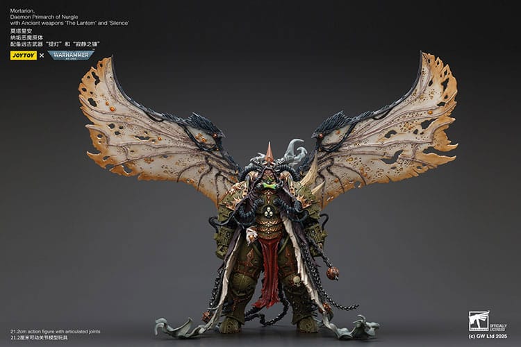 Joy Toy Warhammer 40k: Mortarion Daemon Primarch of Nurgle with Ancient weapons The Lantern and Silence 21cm - Image 2