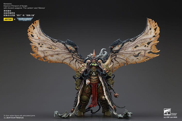 Joy Toy Warhammer 40k: Mortarion Daemon Primarch of Nurgle with Ancient weapons The Lantern and Silence 21cm - Image 5