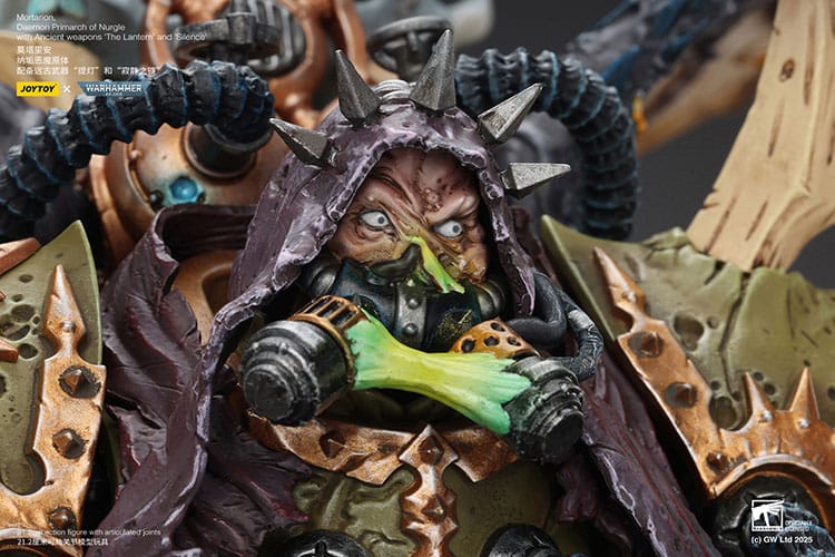 Joy Toy Warhammer 40k: Mortarion Daemon Primarch of Nurgle with Ancient weapons The Lantern and Silence 21cm - Image 7