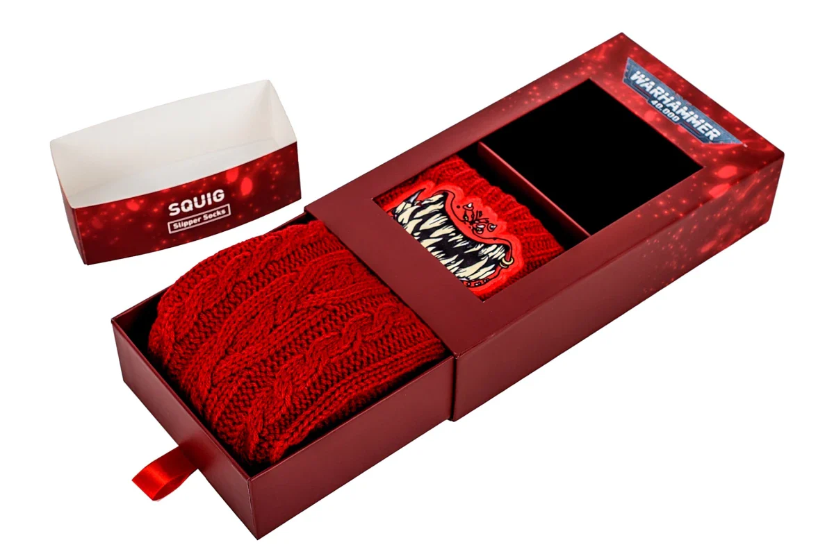 Warhammer Red Squig Slipper Socks - Image 2