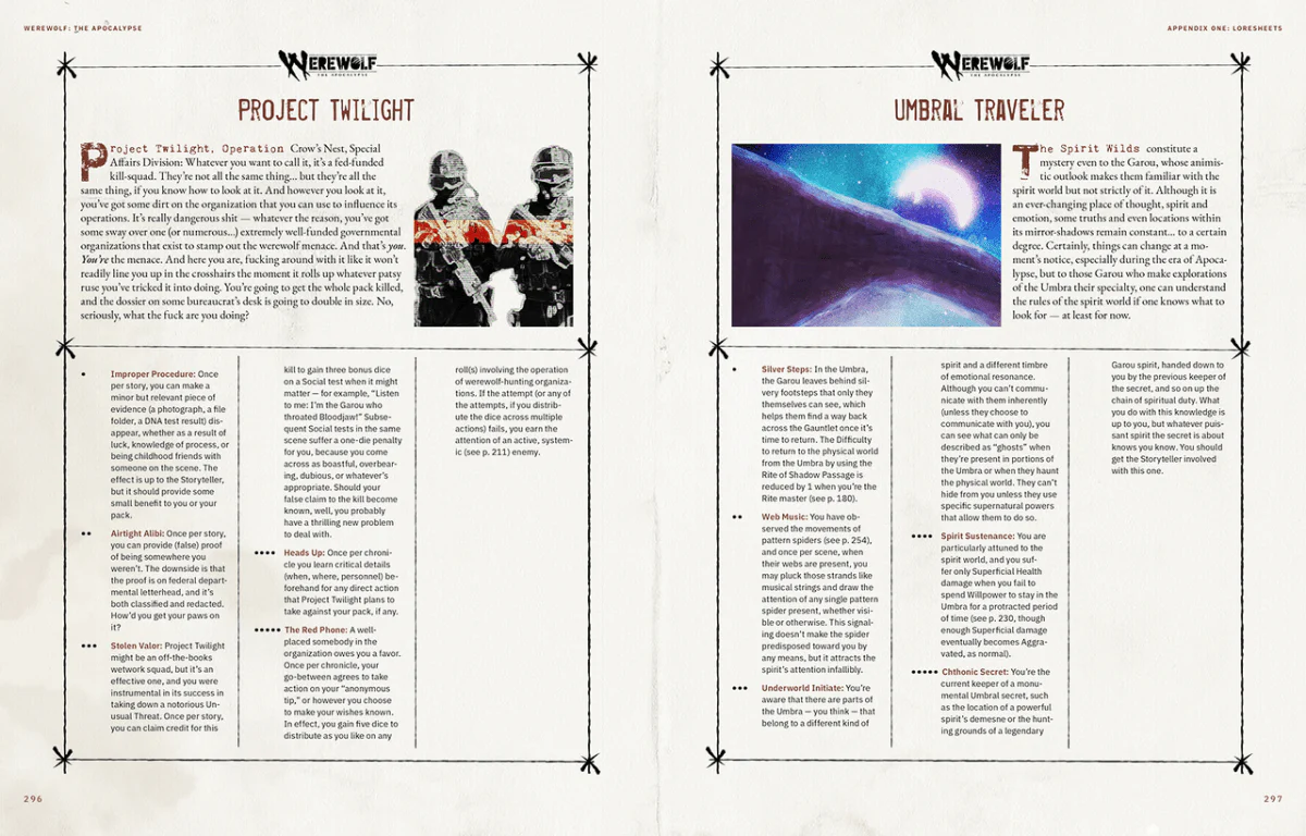 Werewolf The Apocalypse (5th Edition Core Rulebook) - Image 16