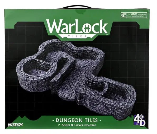 Wizkids - WarLock Tiles: Dungeon Tiles - 1 inch Angles & Curves Expansion